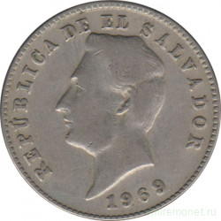 Монета. Сальвадор. 10 сентаво 1969 год.