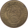 Монета. Сейшельские острова. 10 центов 2007 год. ав.