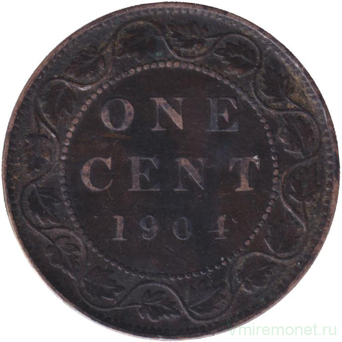 Монета. Канада. 1 цент 1904 год.
