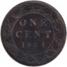Монета. Канада. 1 цент 1904 год.