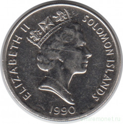 Монета. Соломоновы острова. 10 центов 1990 год.