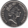 Монета. Соломоновы острова. 10 центов 1990 год.