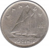 Монета. Канада. 10 центов 1952 год. ав.