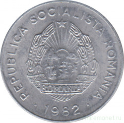 Монета. Румыния. 25 бань 1982 год.