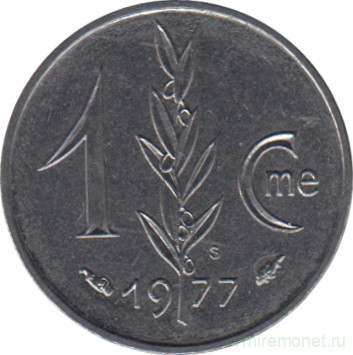 Монета. Монако. 1 сантим 1977 год.