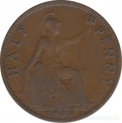 Монета. Великобритания. 1/2 пенни 1932 год.