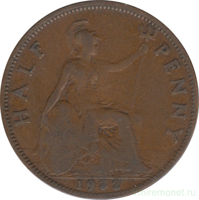 Монета. Великобритания. 1/2 пенни 1932 год.