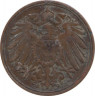 Монета. Германия (Германская империя 1871-1922). 1 пфенниг 1905 год. (G). рев.