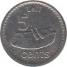 Монета. Фиджи. 5 центов 2012 год. рев.