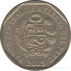 Монета. Перу. 1 соль 2015 год.