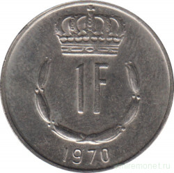 Монета. Люксембург. 1 франк 1970 год.