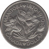 Монета. Канада. 1 доллар 1970 год. 100 лет присоединения Манитобы. ав.