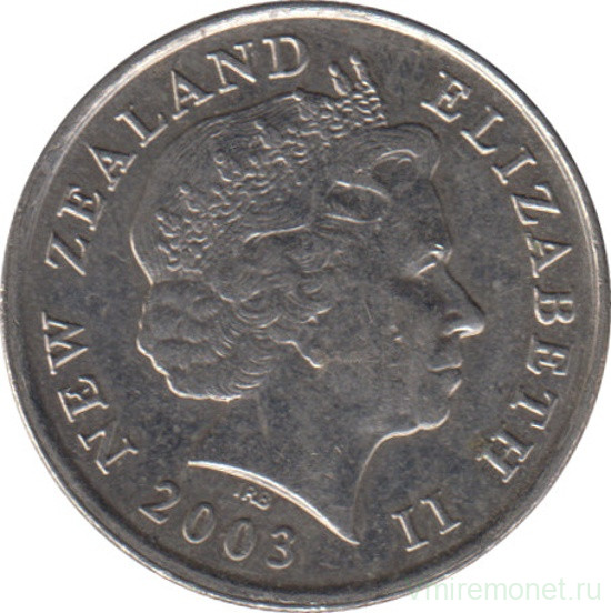 Монета. Новая Зеландия. 5 центов 2003 год.