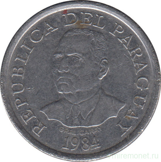 Монета. Парагвай. 10 гуарани 1984 год.