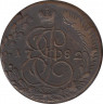 Монета. Россия. 5 копеек 1782 год. КМ. ав.
