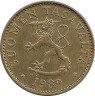 Аверс.Монета. Финляндия. 50 пенни 1989 год.
