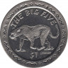 Монета. Сьерра-Леоне. 1 доллар 2001 год. Большая африканская пятёрка. Леопард. ав.