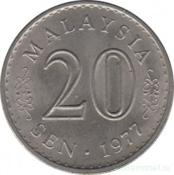 Монета. Малайзия. 20 сен 1977 год.