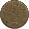 Аверс. Монета. Финляндия. 10 марок 1954 год.