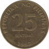 Монета. Филиппины. 25 сентимо 1997 год. ав.