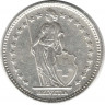 Монета. Швейцария. 2 франка 1939 год.