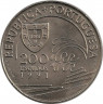 Монета. Португалия. 200 эскудо 1991 год. Колумб в Португалии. рев
