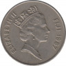 Монета. Фиджи. 10 центов 1987 год. ав.