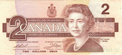 Банкнота. Канада. 2 доллара 1986 год. Тип 94b.