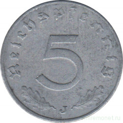 Монета. Германия. Третий Рейх. 5 рейхспфеннигов 1941 год. Монетный двор - Гамбург (J).