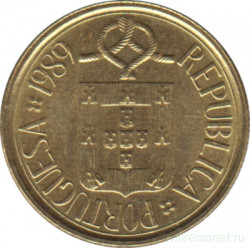 Монета. Португалия. 1 эскудо 1989 год.