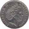 Монета. Австралия. 20 центов 2008 год. ав.