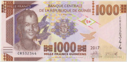 Банкнота. Гвинея. 1000 франков 2017 год. Тип 48b.