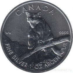 Монета. Канада. 5 долларов 2012 год. Пума.