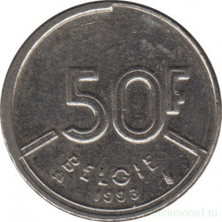 Монета. Бельгия. 50 франков 1993 год. BELGIE.