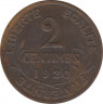 Монета. Франция. 2 сантима 1920 год. ав.