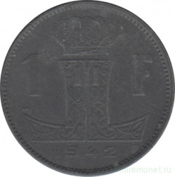 Монета. Бельгия. 1 франк 1942 год. BELGIE-BELGIQUE.