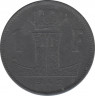 Монета. Бельгия. 1 франк 1942 год. BELGIE-BELGIQUE. ав.