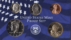 Монета. США. Годовой набор 2001 год. Монетный двор S.