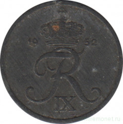 Монета. Дания. 1 эре 1952 год.