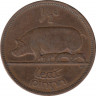 Монета. Ирландия. 1/2 пенни 1928 год. ав.