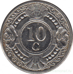 Монета. Нидерландские Антильские острова. 10 центов 2004 год.