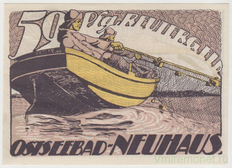 Бона. Нотгельд. Германия. Курорт Нойхауз. 50 пфеннигов 1922 год. Вариант 942.1.3.