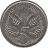 Монета. Австралия. 5 центов 2008 год. ав.