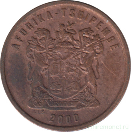 Монета. Южно-Африканская республика (ЮАР). 2 цента 2000 год. Старый тип.