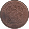 Монета. Южно-Африканская республика. 2 цента 2000 год. Старый тип. ав.
