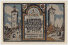Бона. Нотгельд. Германия. Город Ротенбург об дер Таубер. 1 марка 1921 год. Вариант 1142.5.2. ав.