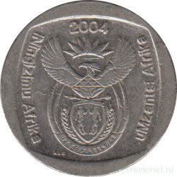 Монета. Южно-Африканская республика (ЮАР). 1 ранд 2004 год.