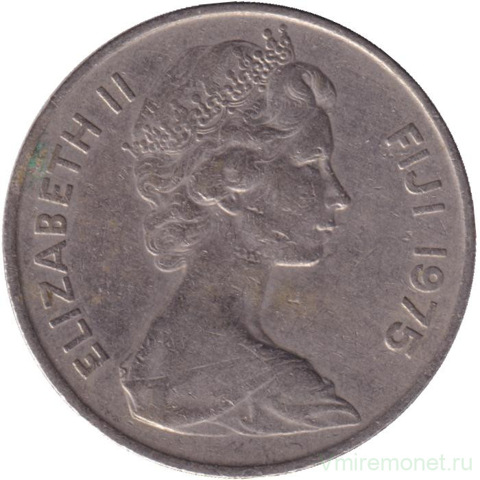Монета. Фиджи. 10 центов 1975 год.