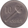 Монета. Фиджи. 10 центов 1975 год.