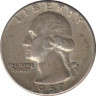 Монета. США. 25 центов 1957 год. ав.